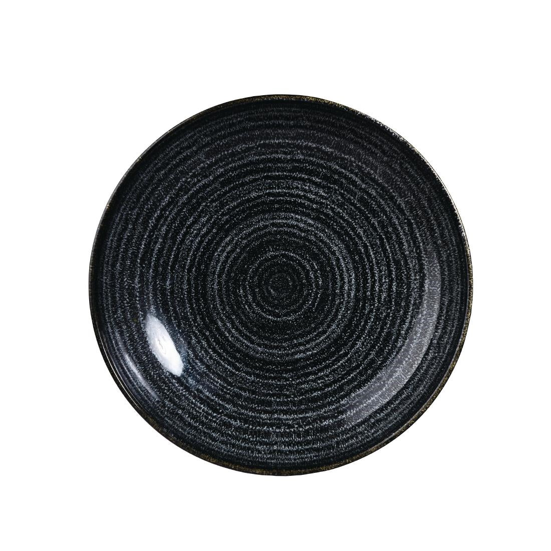 Churchill Studio Prints Homespun Charcoal Black Coupe Bowl 182mm - DA265 Bowls Churchill