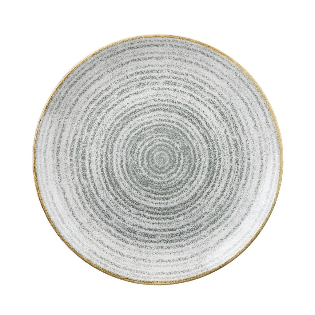 Churchill Studio Prints Homespun Stone Grey Coupe Plate 260mm (Pack of 12) - DA269 Plates Churchill