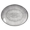 Churchill Studio Prints Homespun Stone Grey Oval Coupe Plate 317 x 255mm - DA274 Plates Churchill