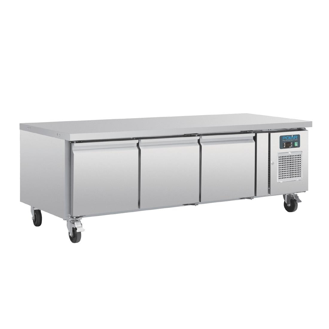 Polar U-Series Triple Door Chef Base Counter Fridge - DA463  Polar   
