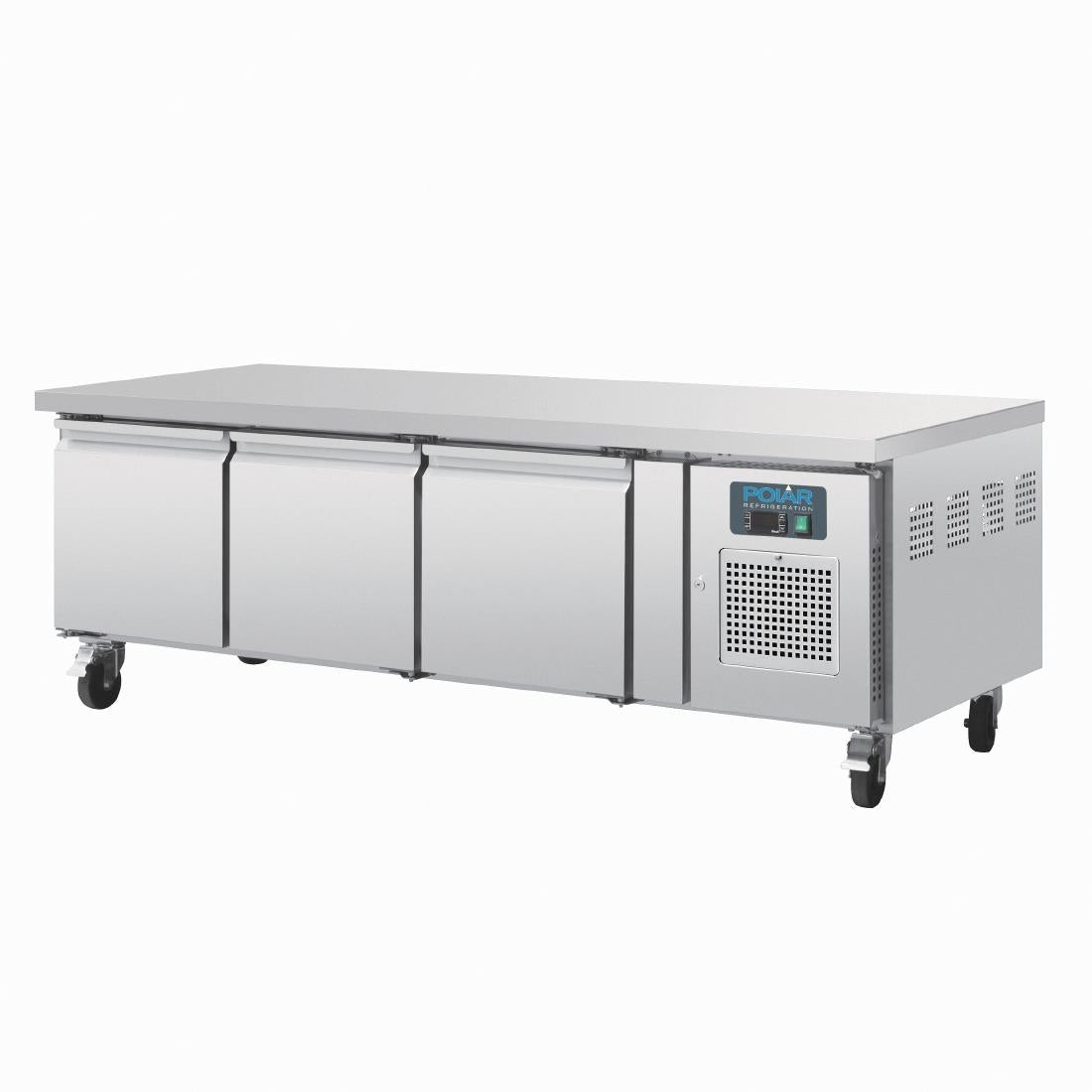 Polar U-Series Triple Door Chef Base Counter Fridge - DA463  Polar   