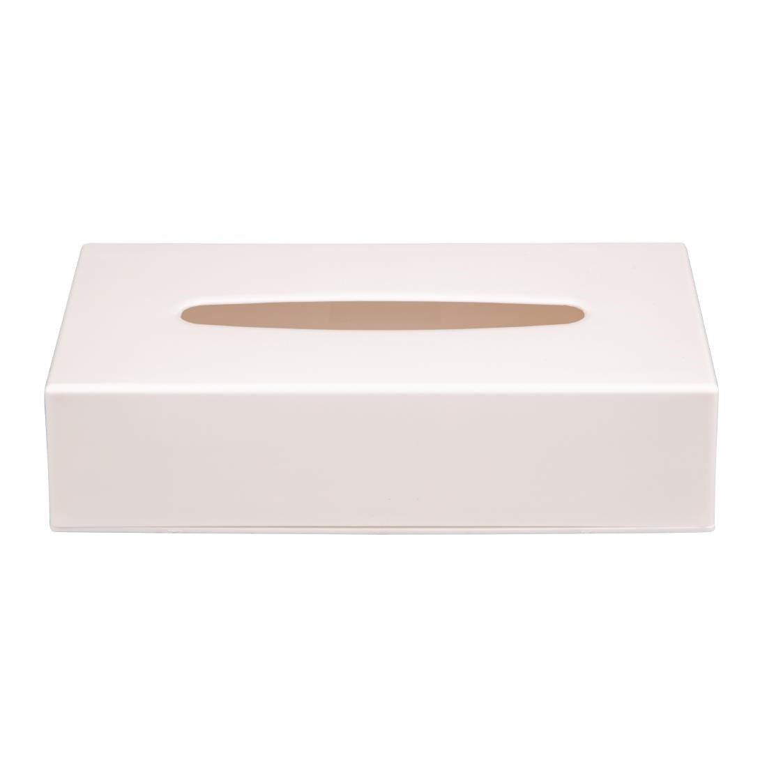 Hotel Complimentary White Rectangular Tissue Holder - DA606  Bolero   