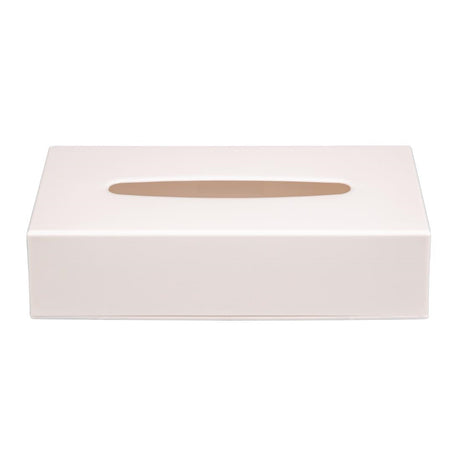 Hotel Complimentary White Rectangular Tissue Holder - DA606  Bolero   