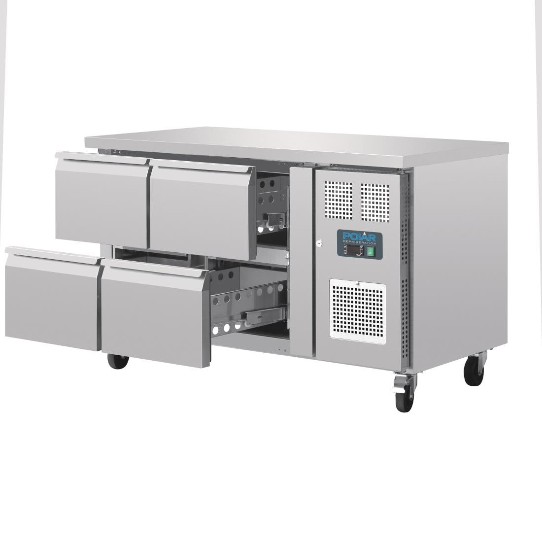 Polar U-Series Four Drawer Gastronorm Counter Fridge - DA547  Polar   