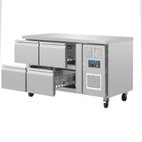Polar U-Series Four Drawer Gastronorm Counter Fridge - DA547  Polar   