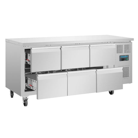 Polar U-Series Six Drawer Gastronorm Counter Fridge - DA548  Polar   