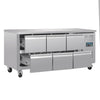 Polar U-Series Six Drawer Gastronorm Counter Fridge - DA548  Polar   