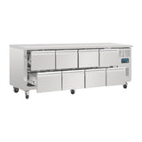 Polar U-Series Eight Drawer Gastronorm Counter Fridge - DA549  Polar   