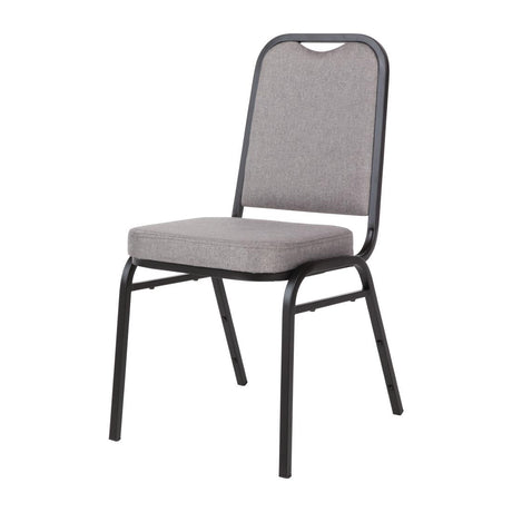 Bolero Square Back Banquet Chairs Black & Grey (Pack of 4) - DA602  Bolero   