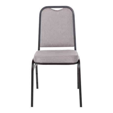 Bolero Square Back Banquet Chairs Black & Grey (Pack of 4) - DA602  Bolero   