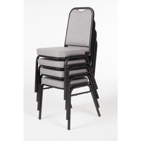 Bolero Square Back Banquet Chairs Black & Grey (Pack of 4) - DA602  Bolero   