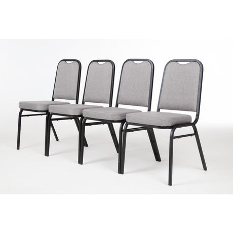 Bolero Square Back Banquet Chairs Black & Grey (Pack of 4) - DA602  Bolero   