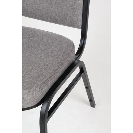 Bolero Square Back Banquet Chairs Black & Grey (Pack of 4) - DA602  Bolero   