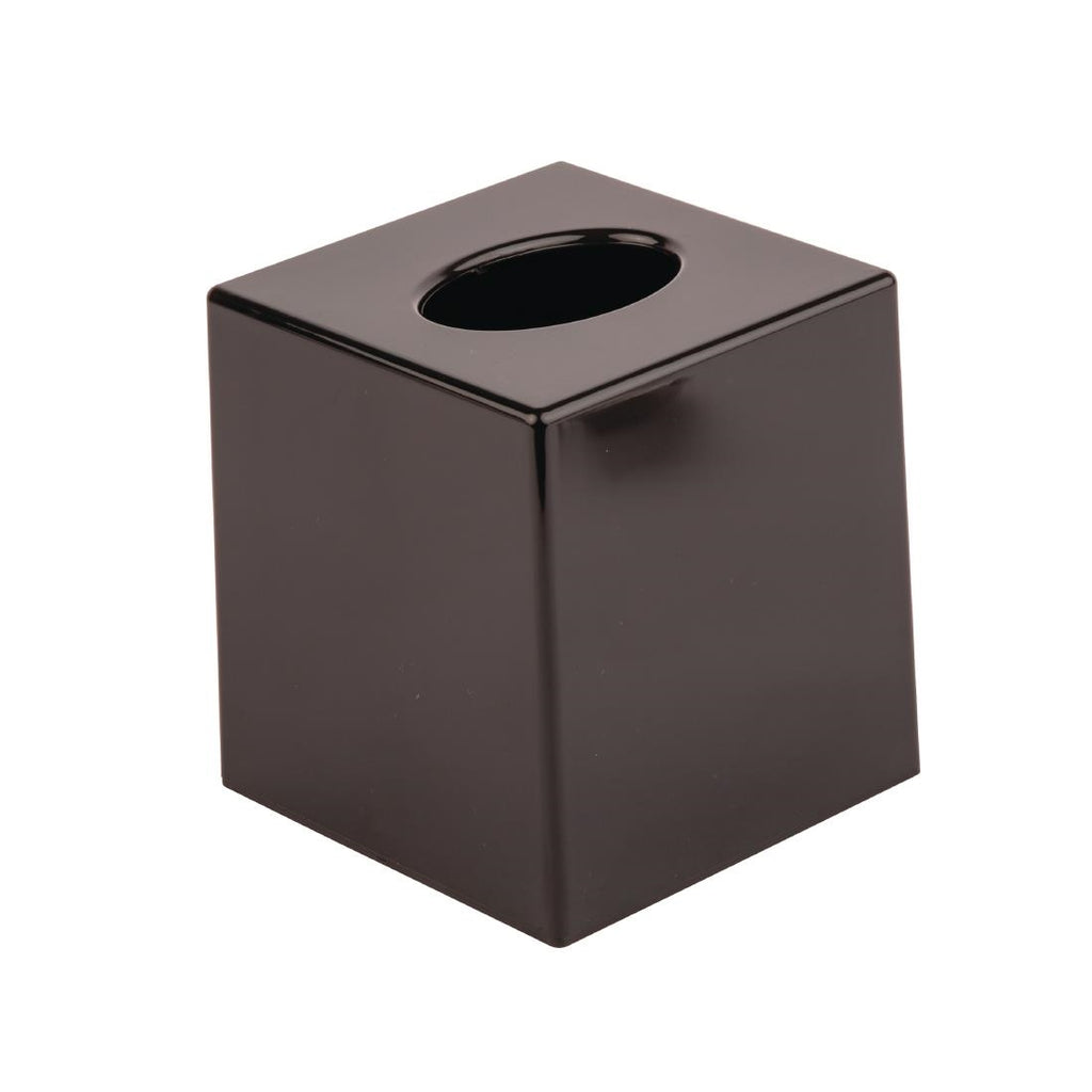 Hotel Complimentary Black Cube Tissue Holder - DA603  Bolero   