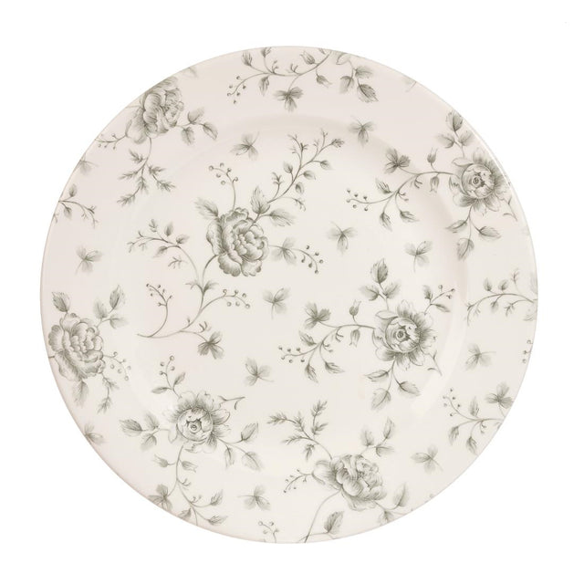 Churchill Vintage Prints Rose Chintz Profile Plates Grey 305mm (Pack of 6) - DA664 Plates Churchill