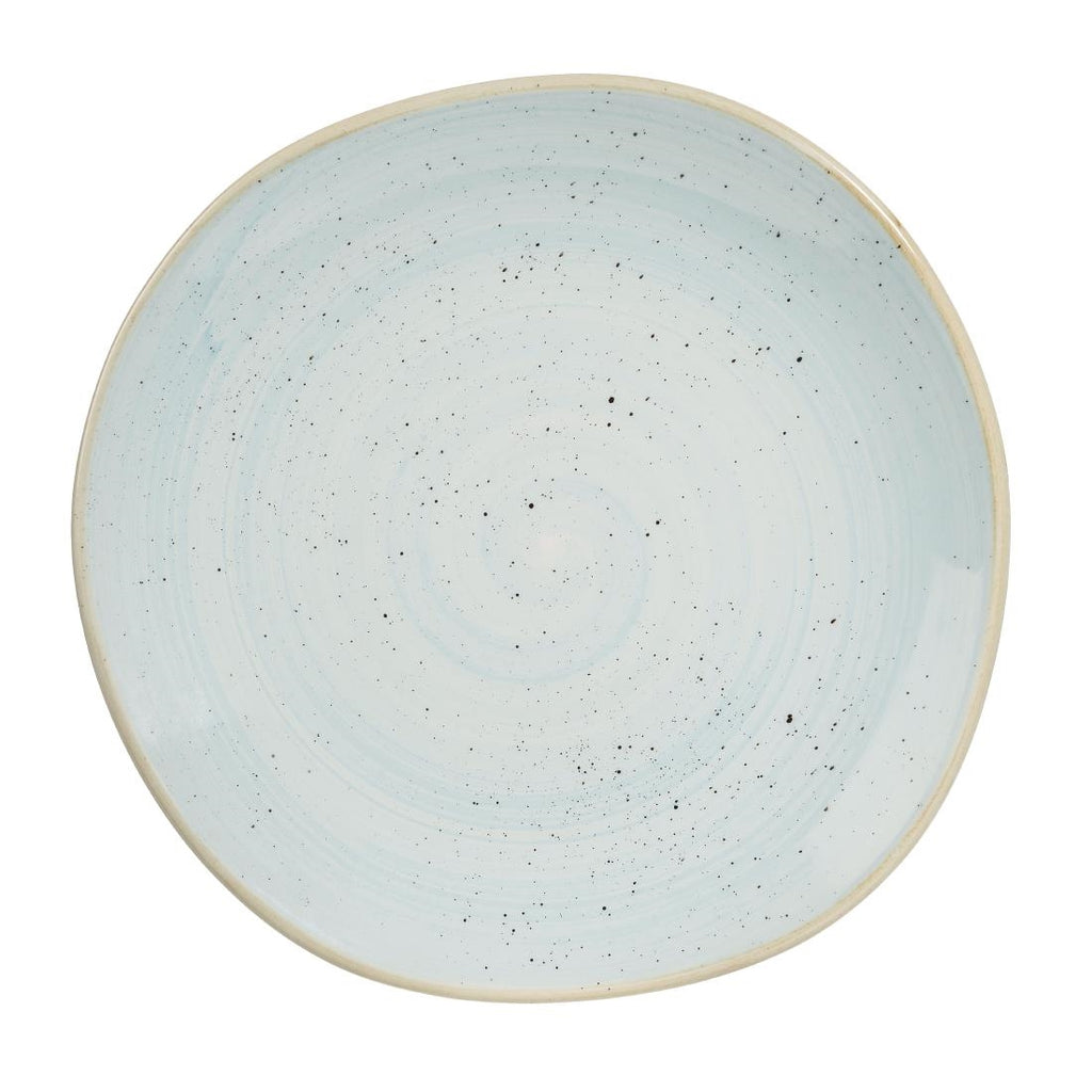 Churchill Stonecast Trace Plates Duck Egg Blue 264mm (Pack of 12) - DA731 Plates Churchill