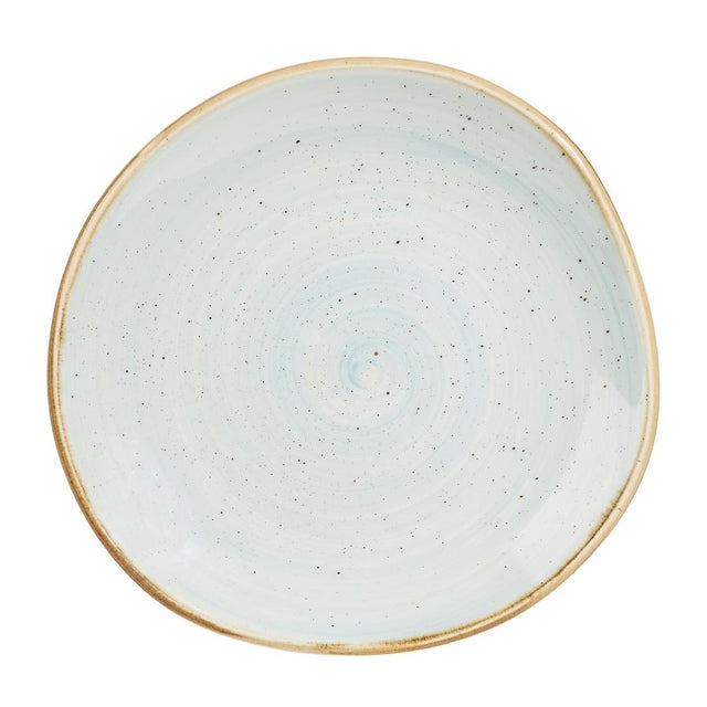 Churchill Stonecast Trace Plates Duck Egg Blue 186mm (Pack of 12) - DA733 Plates Churchill