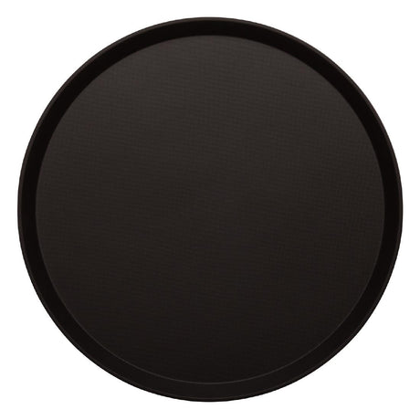 Cambro Treadlite Fibreglass Round Non-Slip Tray Black 355mm - DB003  Cambro   
