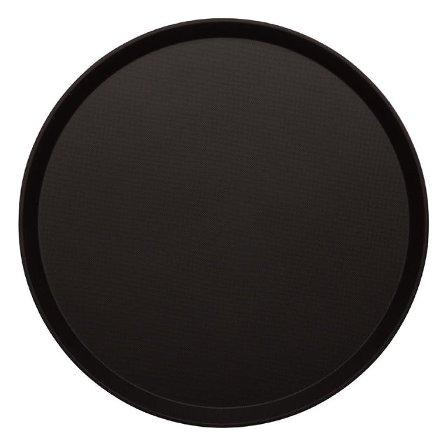 Cambro Treadlite Fibreglass Round Non-Slip Tray Black 355mm - DB003  Cambro   