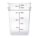 Cambro Square Polycarbonate Food Storage Container 20.8 Ltr (Pack of 6) - DB012  Cambro   