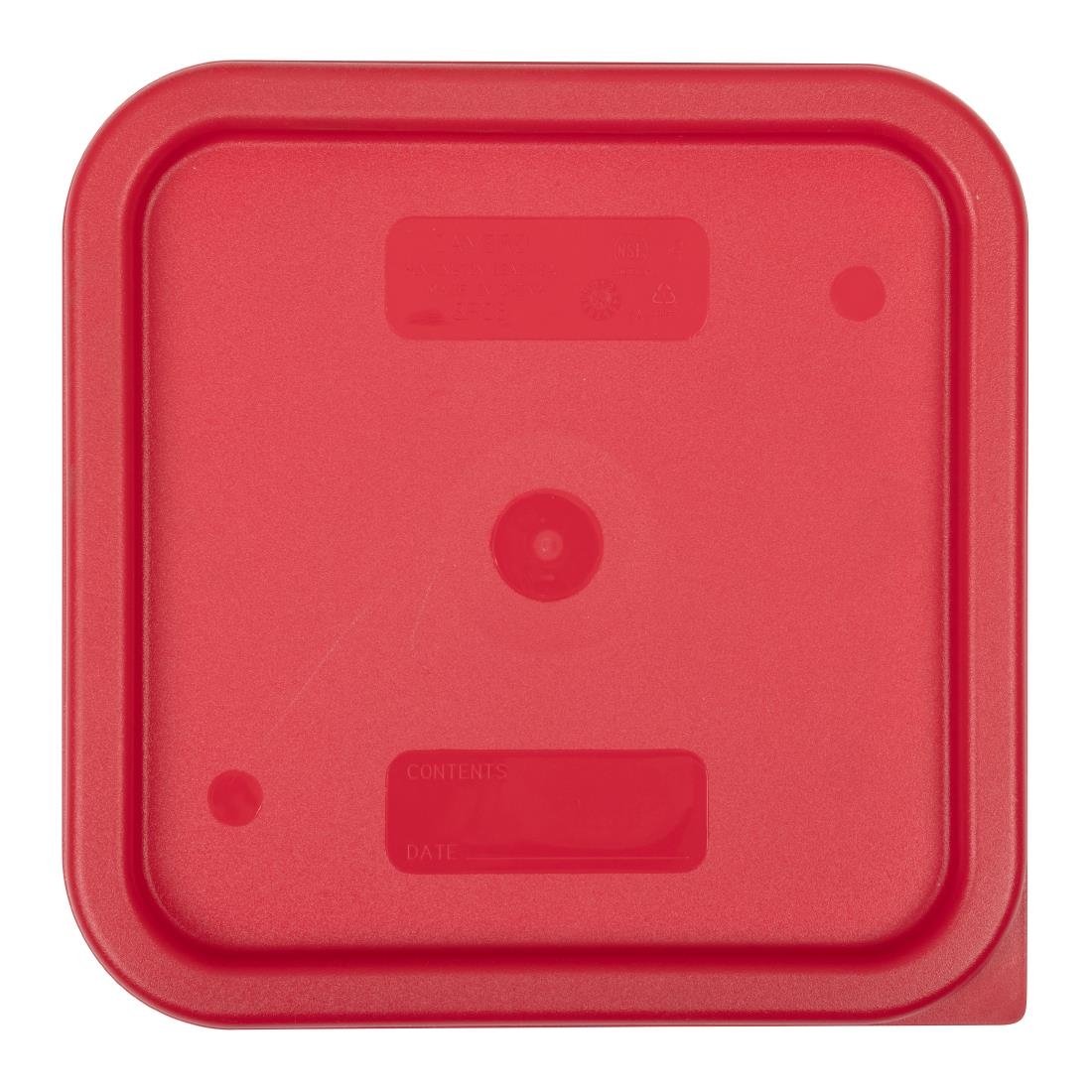 Cambro Camsquare Food Storage Container Lid Red - DB015  Cambro   