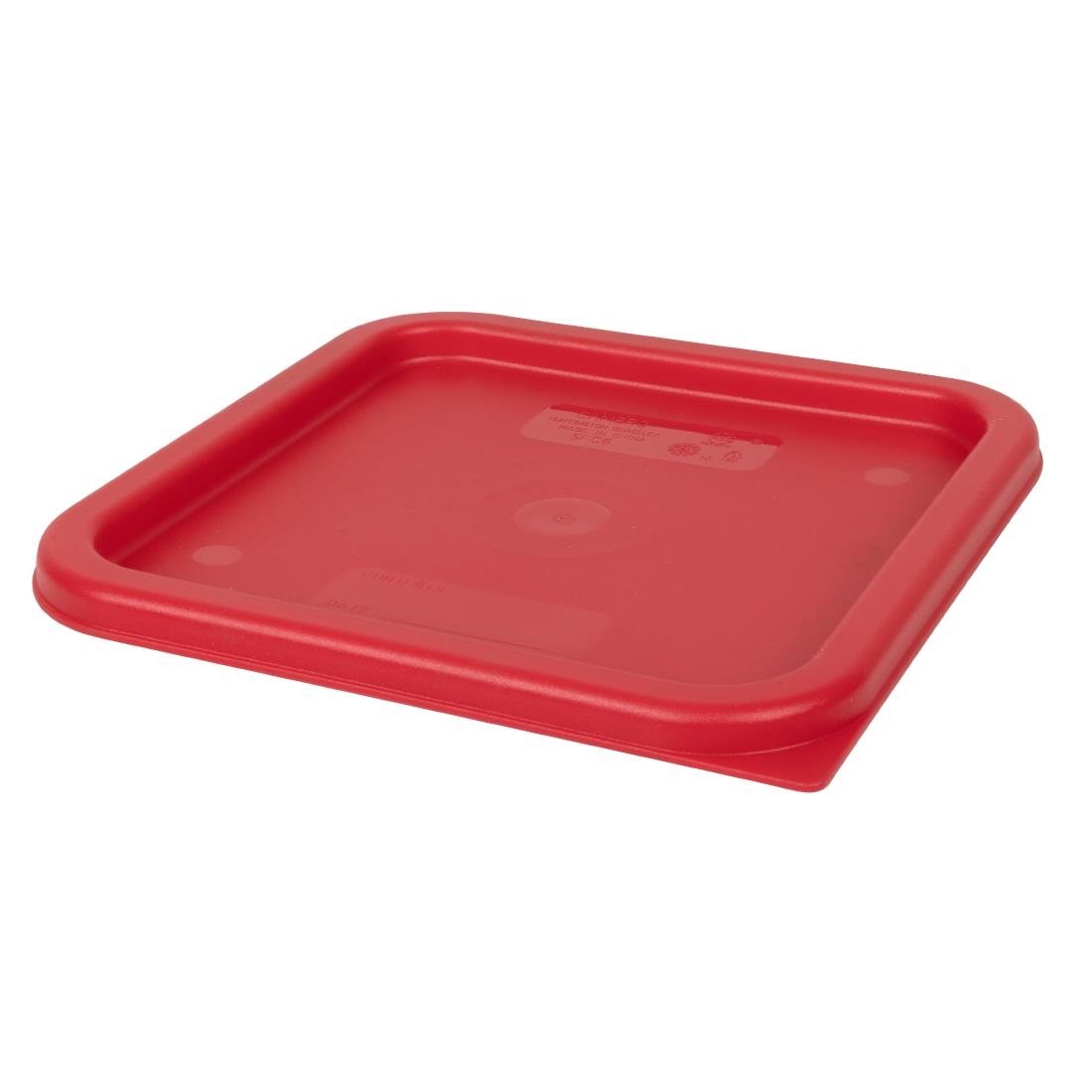 Cambro Camsquare Food Storage Container Lid Red - DB015  Cambro   