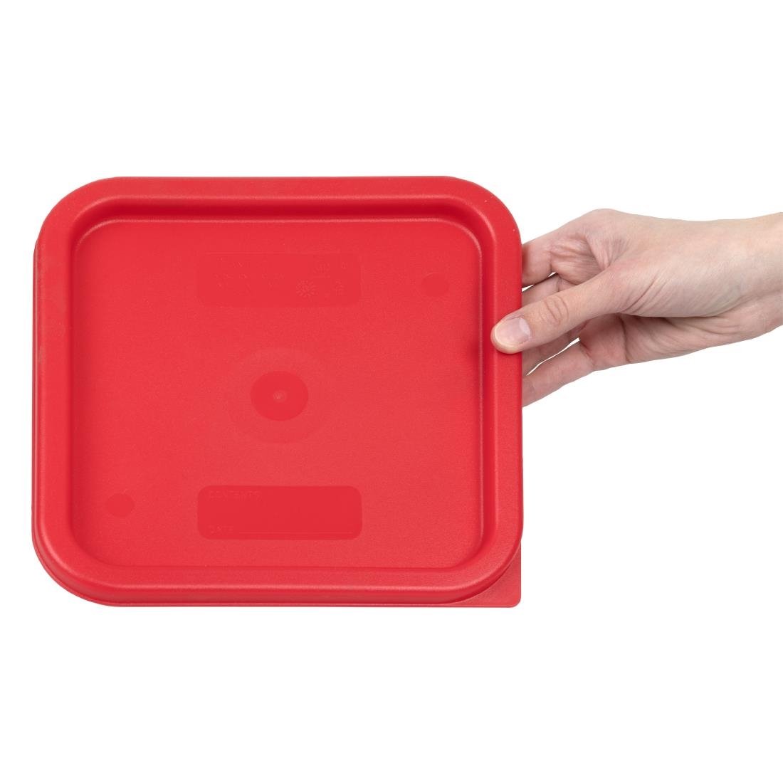 Cambro Camsquare Food Storage Container Lid Red - DB015  Cambro   