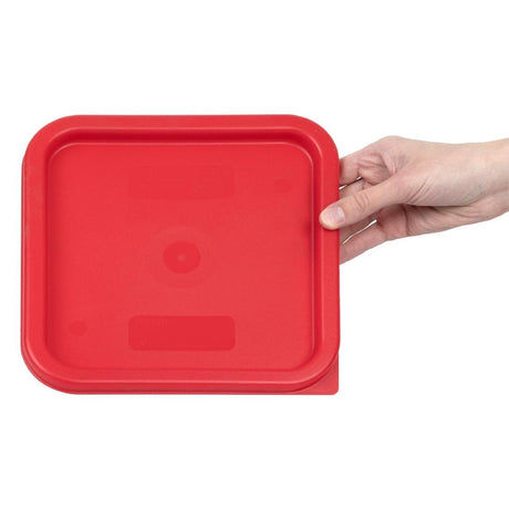 Cambro Camsquare Food Storage Container Lid Red - DB015  Cambro   