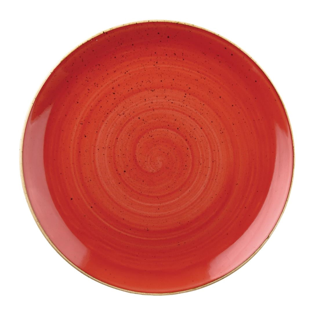 Churchill Stonecast Round Coupe Plates Berry Red 217mm (Pack of 12) - DB062 Plates Churchill