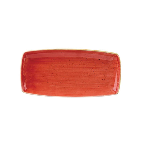 Churchill Stonecast Rectangular Plate Berry Red 350 x 185mm (Pack of 6) - DB069 Plates Churchill