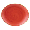 Churchill Stonecast Oval Coupe Plate Berry Red 192mm (Pack of 12) - DB072 Plates Churchill