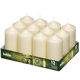 Bolsius Tall Pillar Candles Ivory 120mm (Pack of 12) - DB087  Bolsius   
