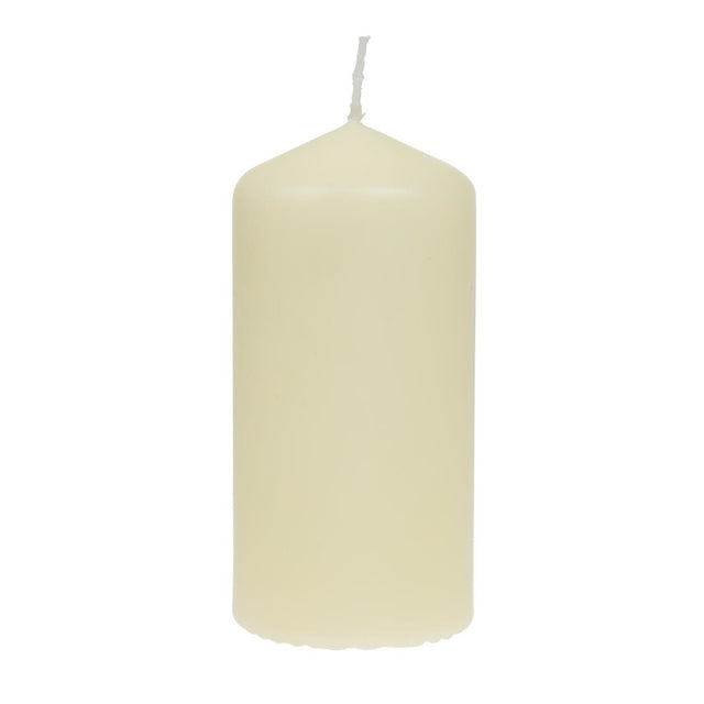 Bolsius Tall Pillar Candles Ivory 120mm (Pack of 12) - DB087  Bolsius   