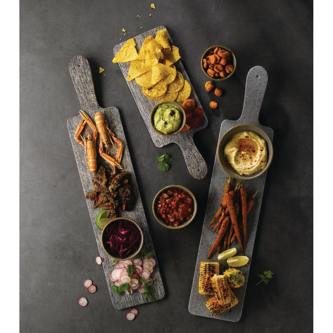 Churchill Alchemy Melamine Large Handled Paddles Granite 610 x 130mm - DB120 Churchill Alchemy Fine China Churchill   