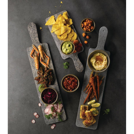 Churchill Alchemy Melamine Large Handled Paddles Distressed Wood 610 x 130mm - DB121 Churchill Alchemy Fine China Churchill   