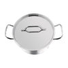 Nisbets Essentials Stainless Steel Stew Pot With Lid 24cm - DB254 Casserole & Stew Pans Nisbets Essentials