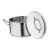 Nisbets Essentials Stainless Steel Stew Pot With Lid 24cm - DB254 Casserole & Stew Pans Nisbets Essentials