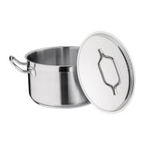 Nisbets Essentials Stainless Steel Stew Pot With Lid 24cm - DB254 Casserole & Stew Pans Nisbets Essentials