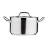 Nisbets Essentials Stainless Steel Stew Pot With Lid 24cm - DB254 Casserole & Stew Pans Nisbets Essentials