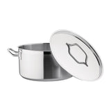 Nisbets Essentials Stainless Steel Stew Pot With Lid 32cm - DB255 Casserole & Stew Pans Nisbets Essentials