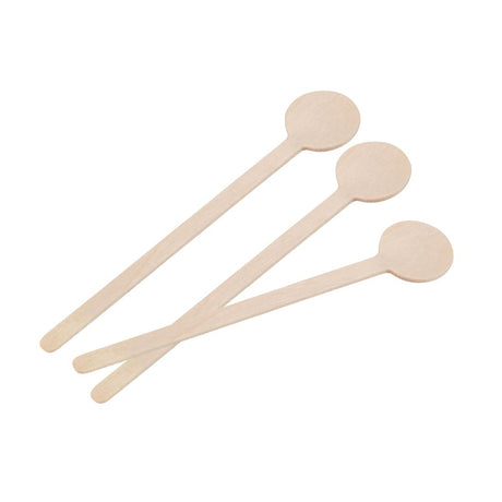 Fiesta Compostable Wooden Cocktail Stirrers 100mm (Pack of 100) - DB492  Fiesta   