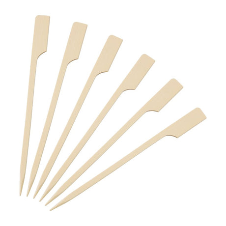 Fiesta Compostable Bamboo Paddle Skewers 120mm (Pack of 100) - DB496  Fiesta   