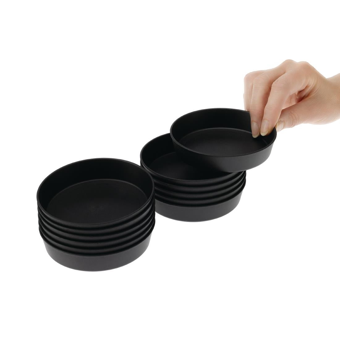 Matfer Bourgeat Exoglass Quiche Moulds 100mm (Pack of 12) - DB509  Matfer Bourgeat   