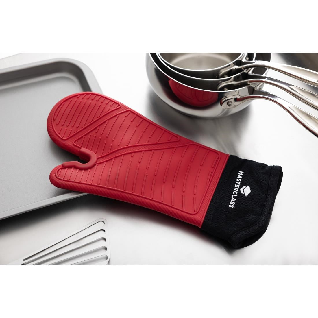 MasterClass Seamless Silicone Oven Mitt with Cotton Sleeve - DB878  Kitchen Craft   
