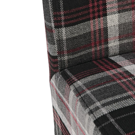 Bolero Austin Dining Chairs Grey Tartan (Pack of 2) - DB990 Upholstered Dining Chairs Bolero   