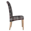 Bolero Austin Dining Chairs Grey Tartan (Pack of 2) - DB990 Upholstered Dining Chairs Bolero   