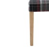 Bolero Austin Dining Chairs Grey Tartan (Pack of 2) - DB990 Upholstered Dining Chairs Bolero   