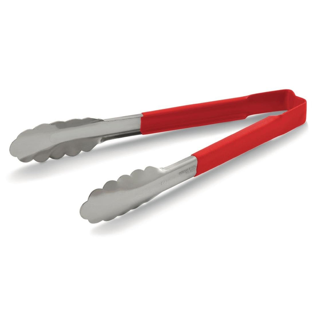 Vollrath Red Utility Grip Kool Touch Tong 12" - DC248  Vollrath   