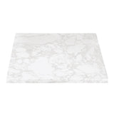Bolero Square Marble Effect Tabletop White 600mm - DC301 Stone Effect Table Tops Bolero   