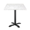 Bolero Square Marble Effect Tabletop White 600mm - DC301 Stone Effect Table Tops Bolero   